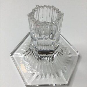 TIFFANY & CO Crystal Hex Candlestick Louis Comfort Taper Holder Vintage USA